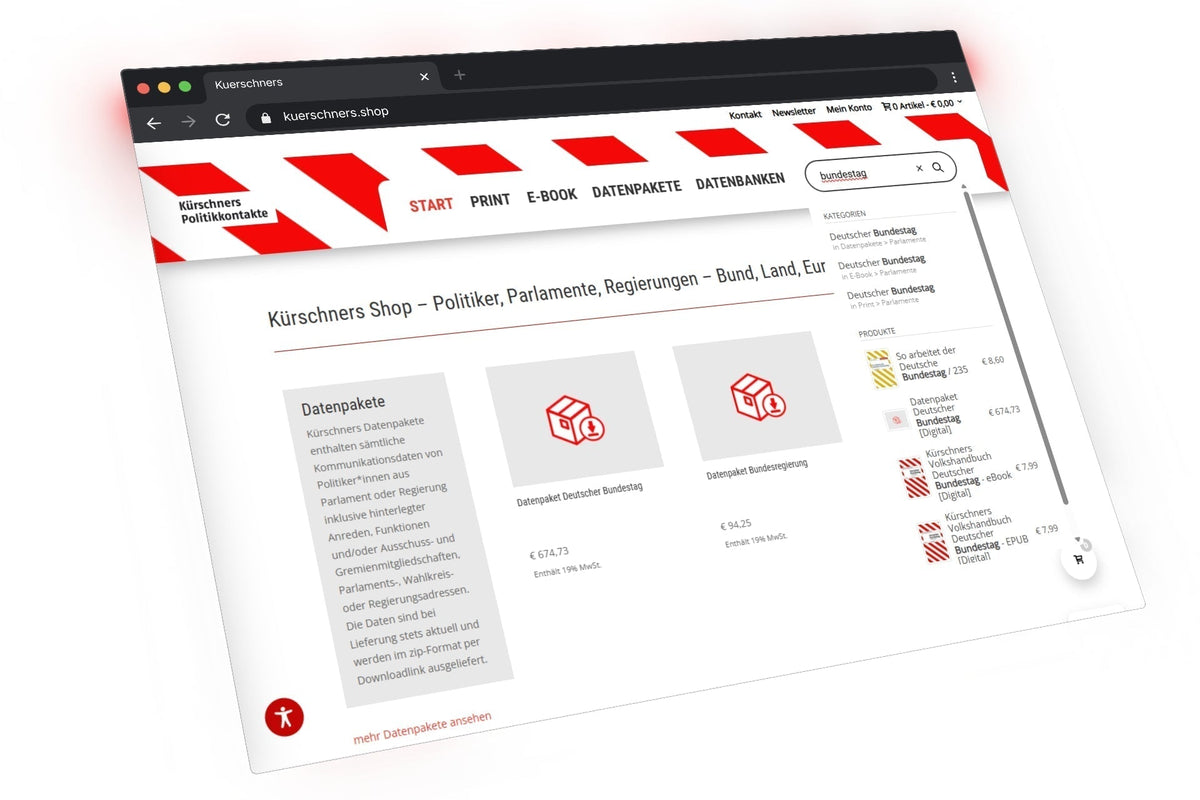 Kürschners Politikkontakte – politische Daten als digitales Produkt