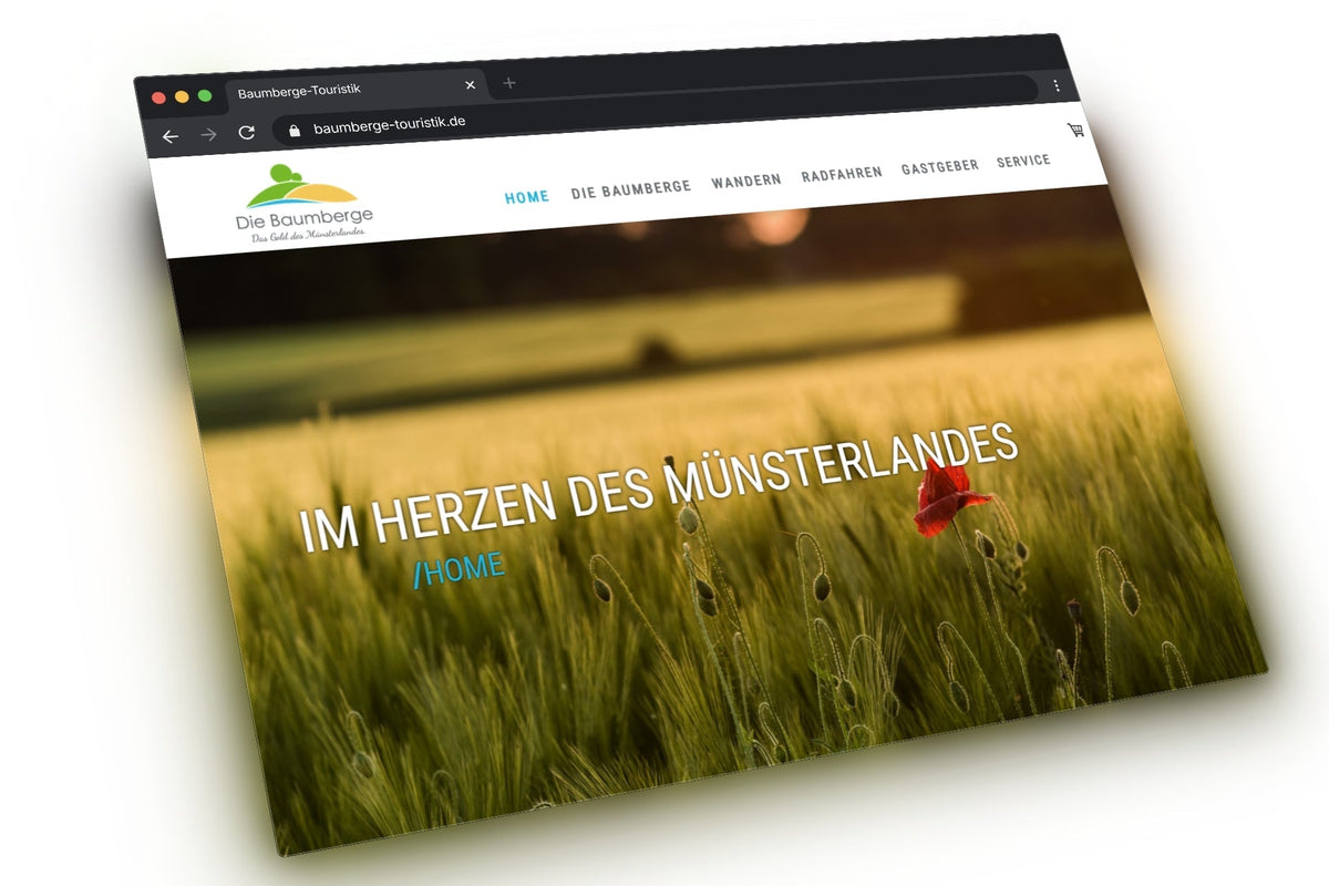 Baumberge Touristik – eine ganze Urlaubsregion auf Jimdo Creator
