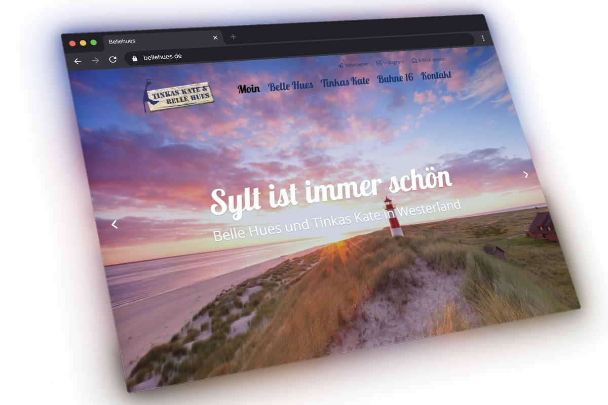Belle Hues – Sylt beginnt schon auf der Website
