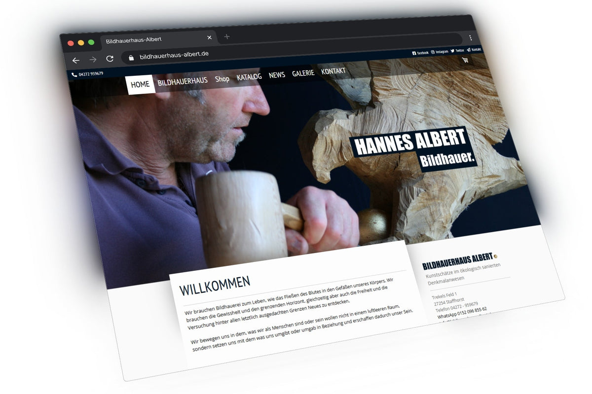 Bildhauerhaus Albert – Website, Kunst und Lebensraum