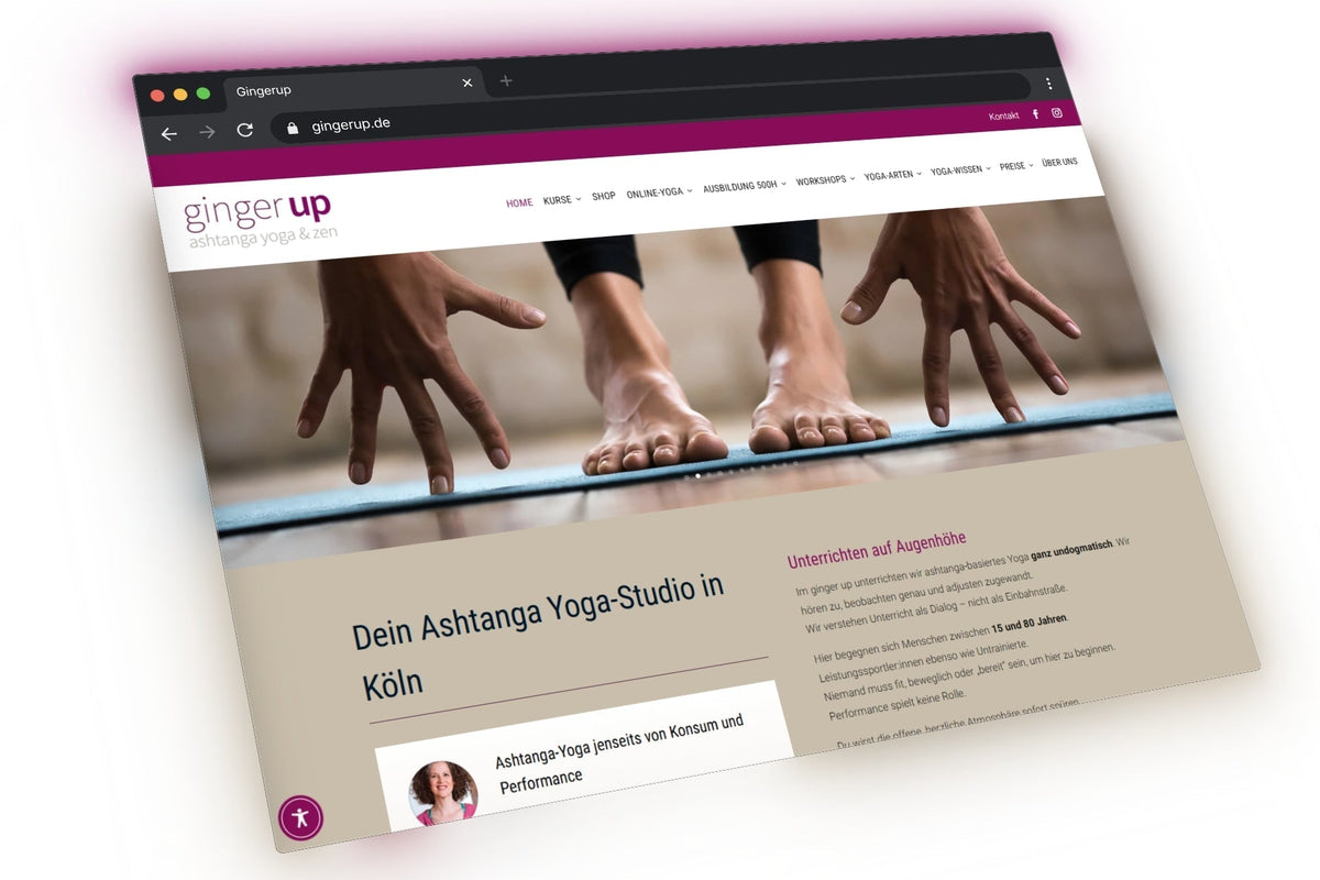 ginger up – eine etablierte Yogaschule digital neu belebt