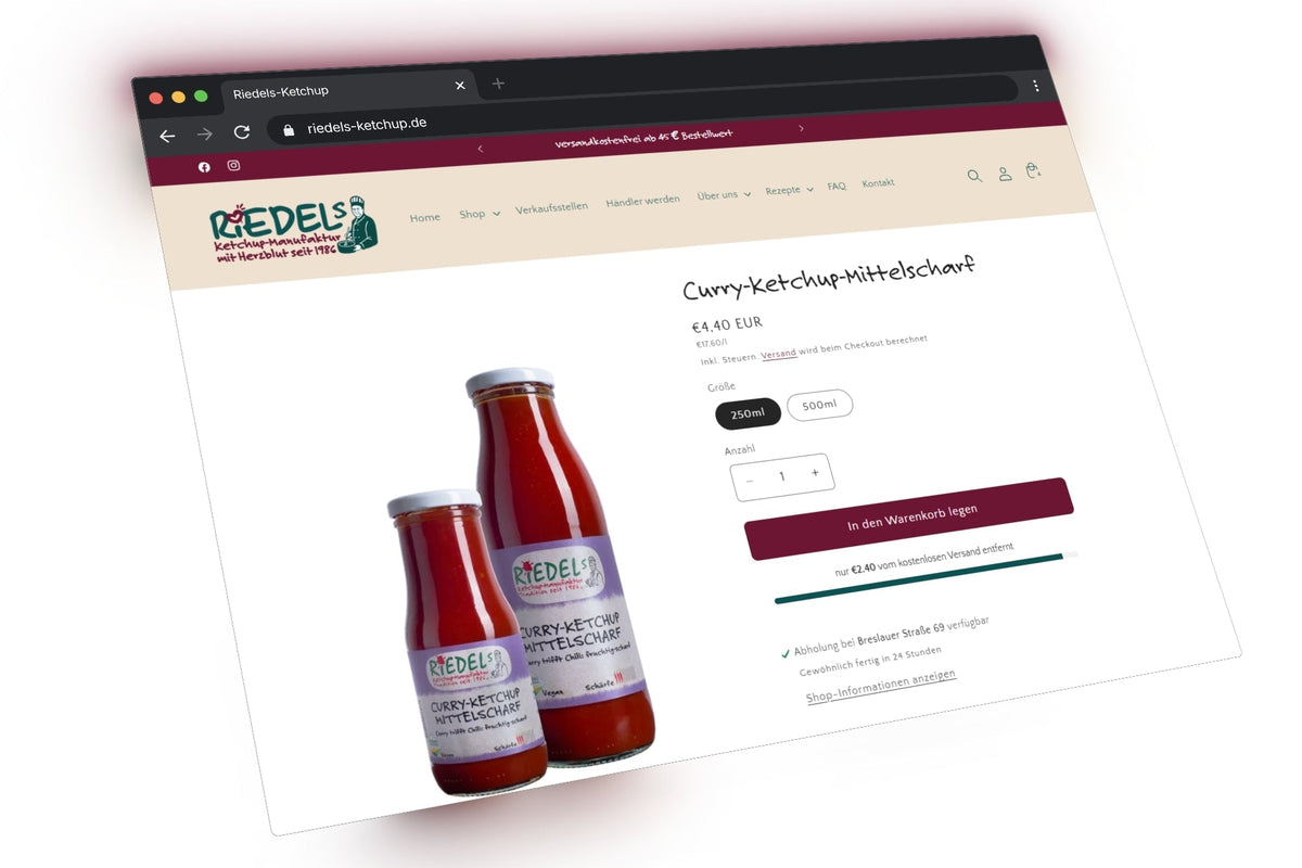 Riedels Ketchup – E-Commerce, der mit der Manufaktur wächst